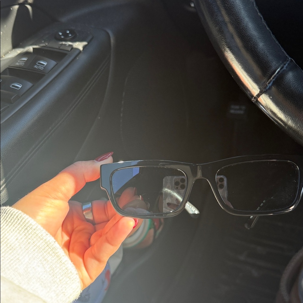 Prada Black Rectangular Sunglasses - image 5